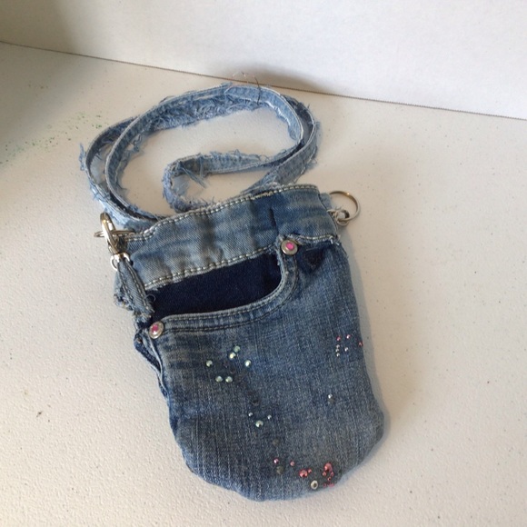 Concealed Carry Jean 5 Pocket Purse Lined Bling Snaps closure on side open top - Picture 3 of 8